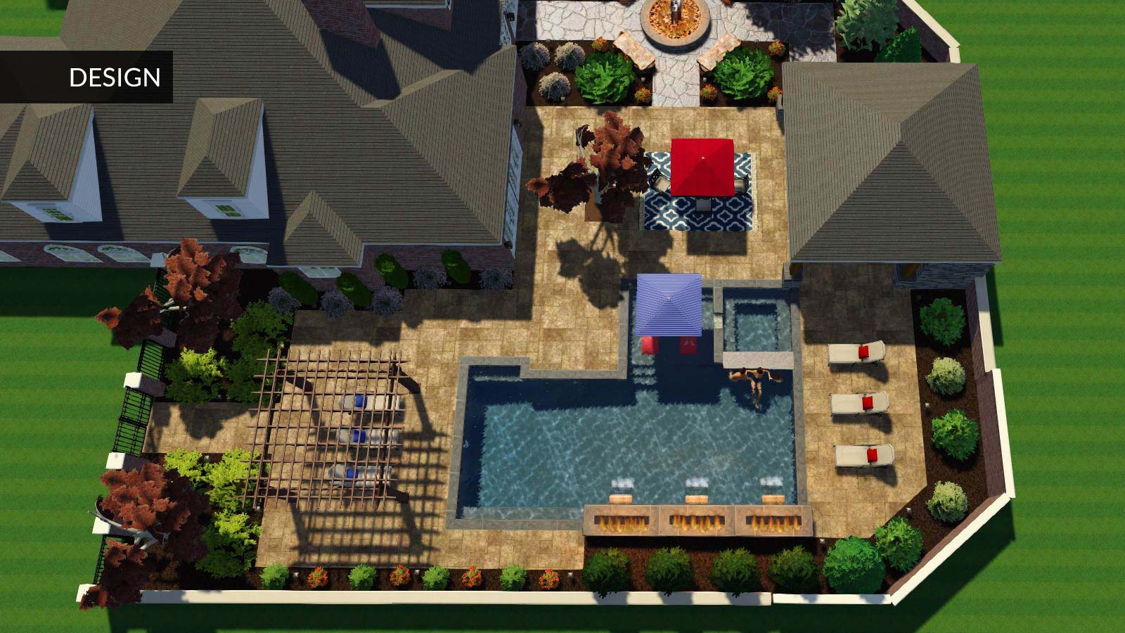 CAD render of backyard pool
