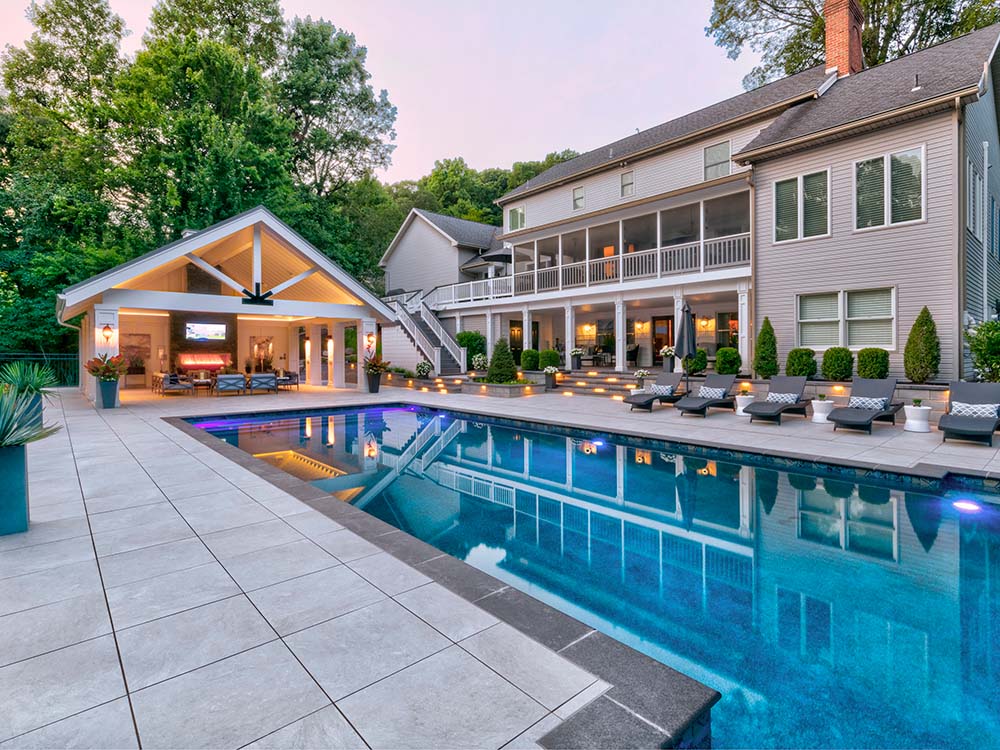 Beautiful modern pool house